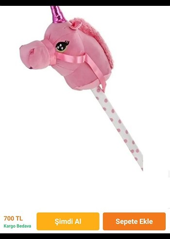 Pembe Unicorn Peluş At Oyuncak - Görsel 6