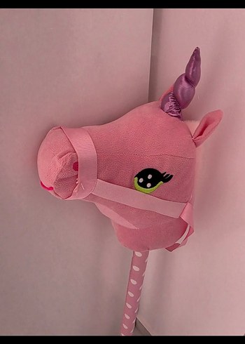 Pembe Unicorn Peluş At Oyuncak - Görsel 3