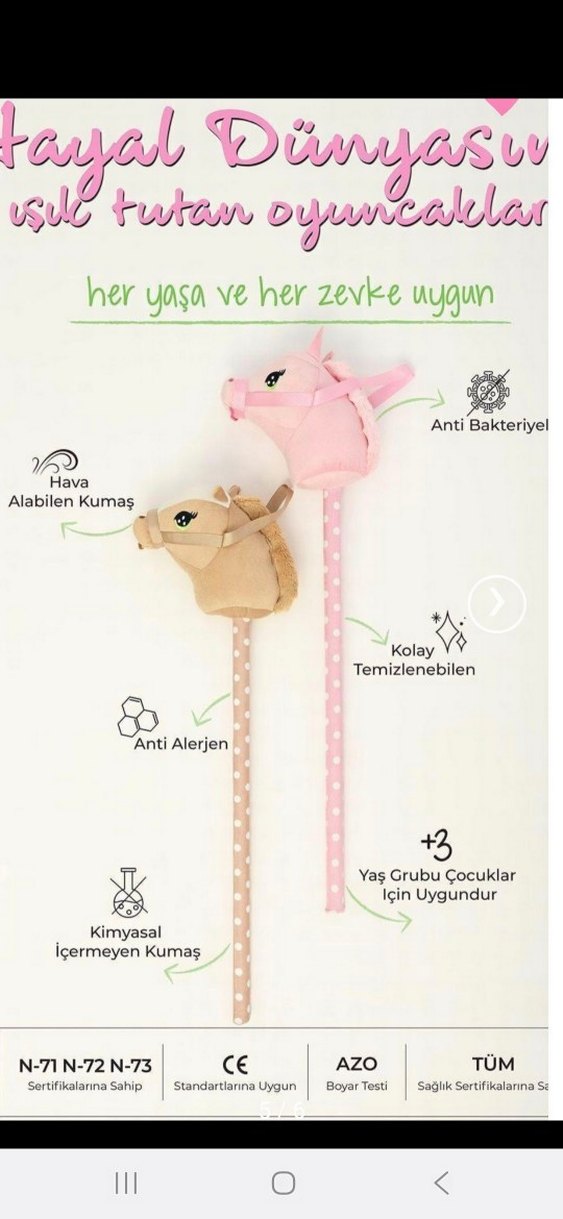 Pembe Unicorn Peluş At Oyuncak - Görsel 5