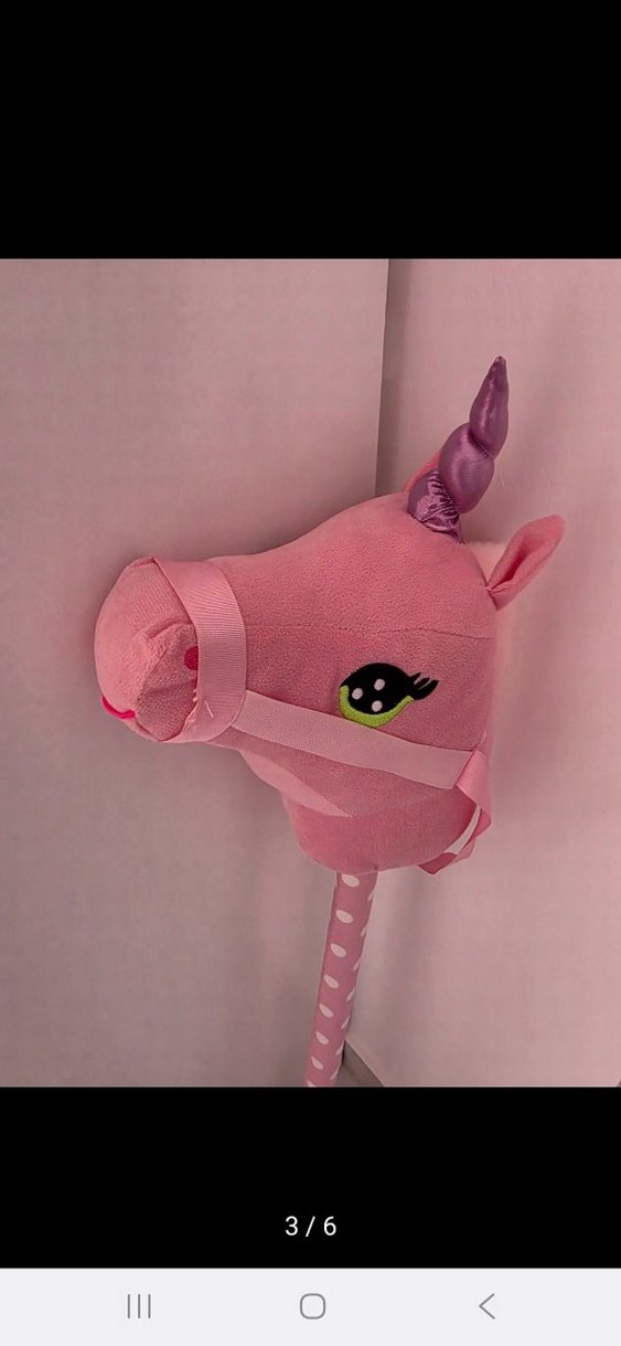 Pembe Unicorn Peluş At Oyuncak - Görsel 3