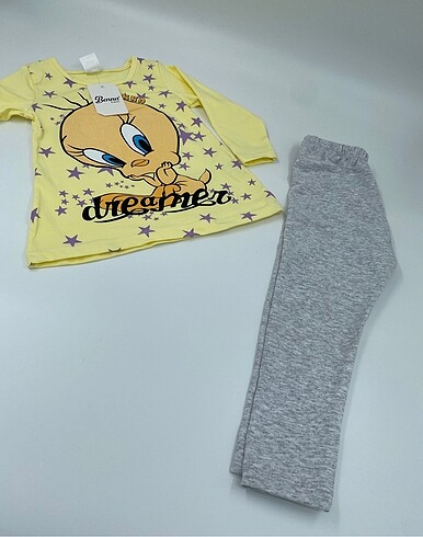 Diğer Kız çocuk İkili taytlı pijama takımı