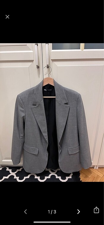 gri zara blazer