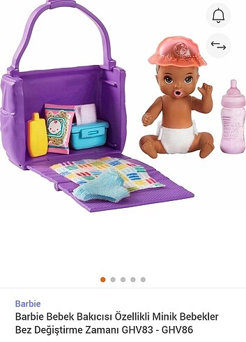 Barbie minik bebekler bez değiştirme