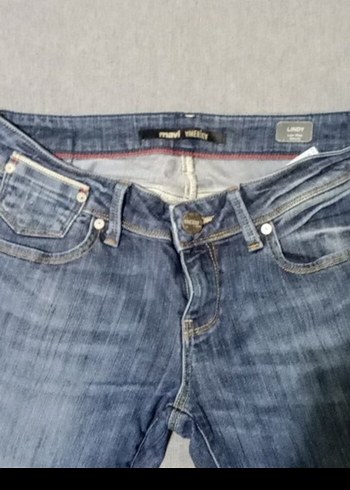 Düz Kesim Mavi erkek Denim Pantolon - Görsel 2