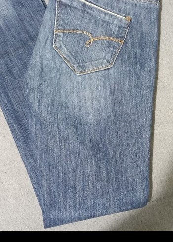 Düz Kesim Mavi erkek Denim Pantolon - Görsel 3
