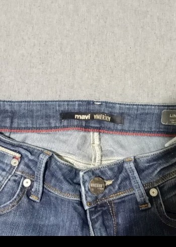 Düz Kesim Mavi erkek Denim Pantolon - Görsel 5