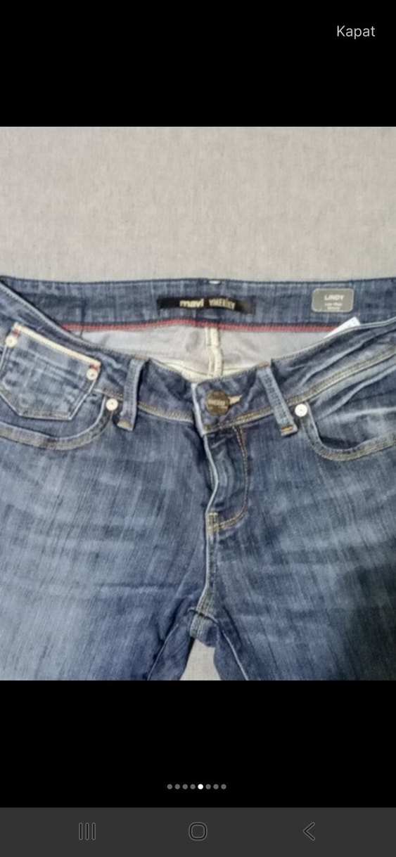 Düz Kesim Mavi erkek Denim Pantolon - Görsel 2