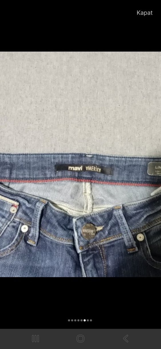 Düz Kesim Mavi erkek Denim Pantolon - Görsel 5