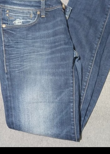 Normal Paça, Yırtmaçlı Mavi erkek Jean - Görsel 2