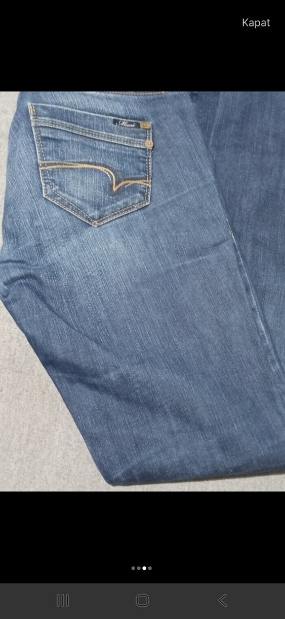 Normal Paça, Yırtmaçlı Mavi erkek Jean - Görsel 3