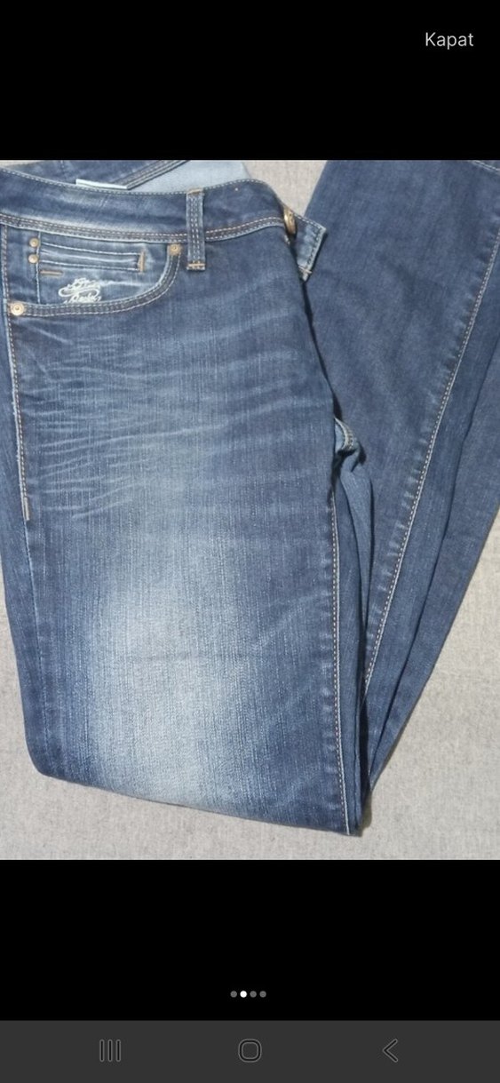 Normal Paça, Yırtmaçlı Mavi erkek Jean - Görsel 2