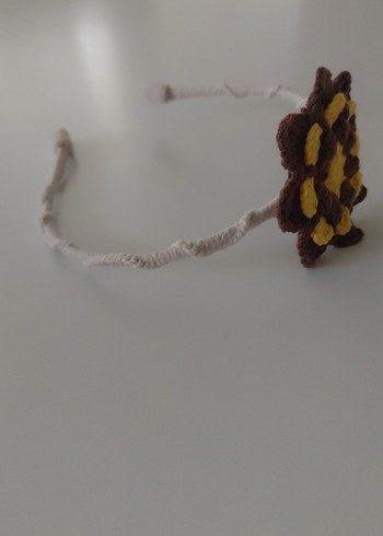 Örgü Çiçek Desenli Bohem Saç Bandı - Görsel 2