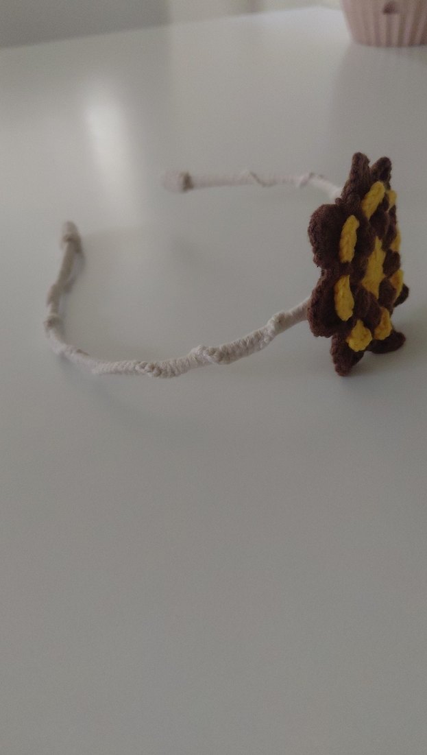 Örgü Çiçek Desenli Bohem Saç Bandı - Görsel 2