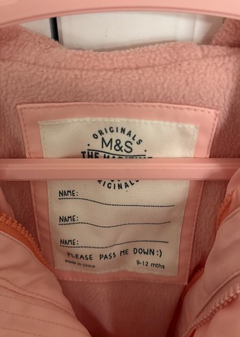M&S Kız Çocuk Pembe Pastel Yağmurluk - Görsel 3