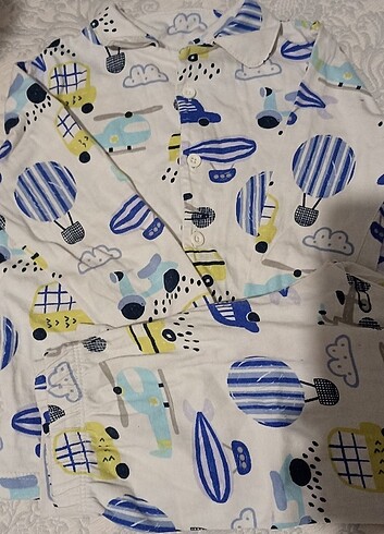 24-36 Ay Beden beyaz Renk Pijama takımı 