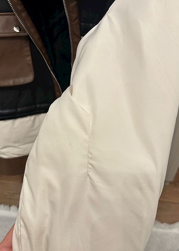 Kahverengi Deri Kadın Kış Ceketi Kürklü - Görsel 5