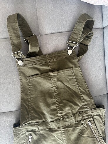 H&M HM KADIN ASKER YEŞİLİ JEAN TULUM SALOPET