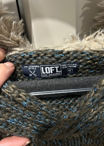 Gri Yünlü Kapüşonlu Erkek Kazak - Görsel 2