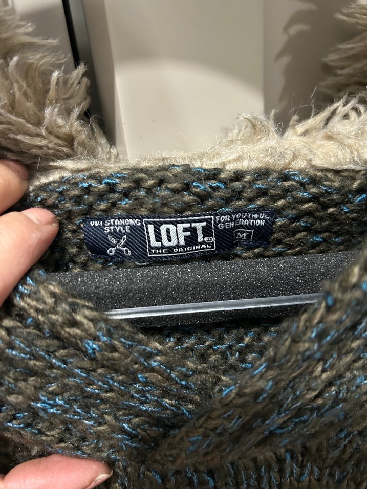 Gri Yünlü Kapüşonlu Erkek Kazak - Görsel 2