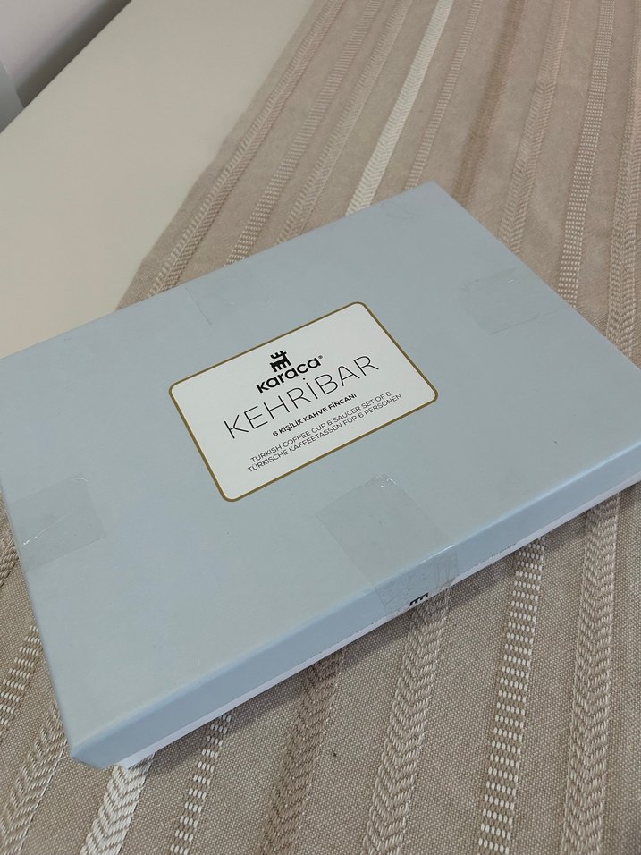 Gold Detaylı Beyaz Porselen Fincan Takımı - Görsel 5