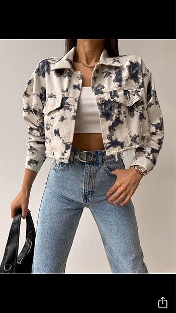 Crop ceket
