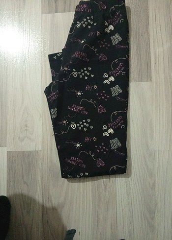 LC Waikiki Kız Çocuk Siyah Baskılı Rahat Tayt