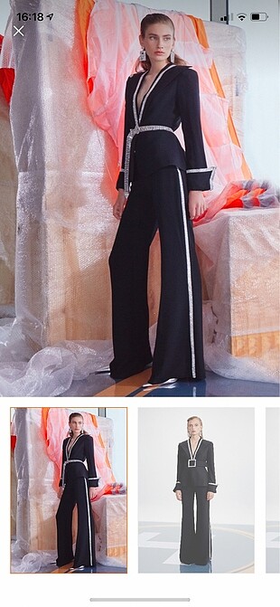 raisa&vanessa siyah aksesuar detaylı pantalon