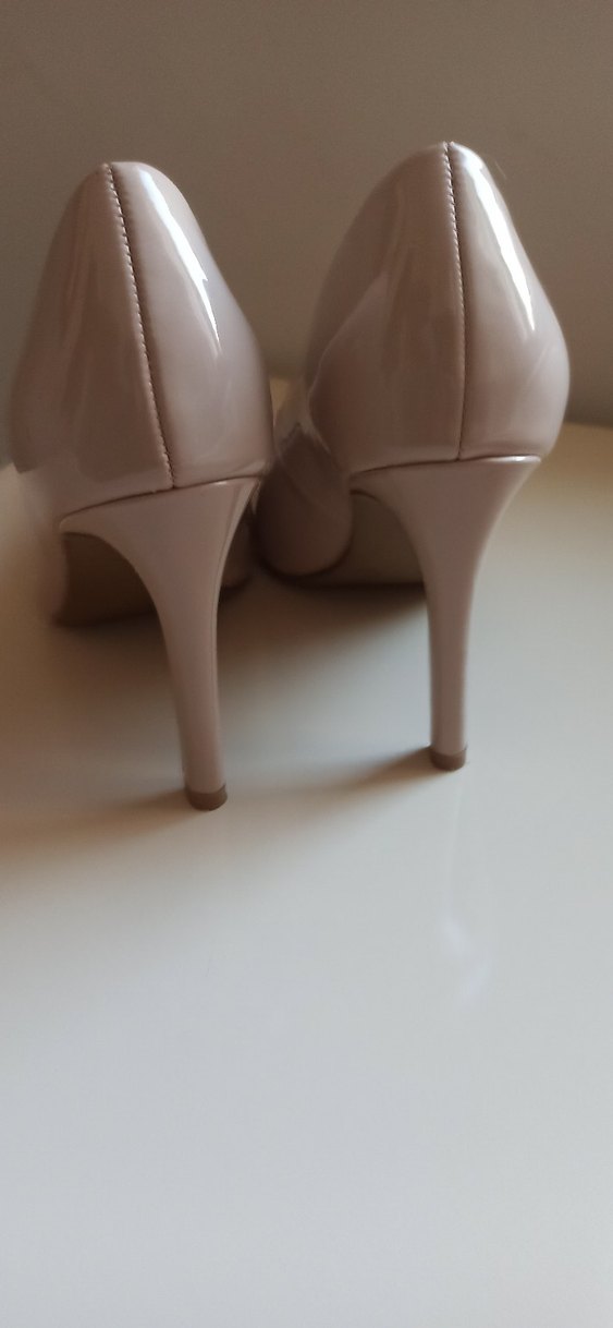 Bej Rugan Stiletto Topuklu Kadın Ayakkabı - Görsel 2