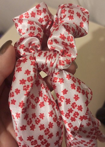 Çiçek Desenli Bohem Saç Fularlı Saten toka - Görsel 2