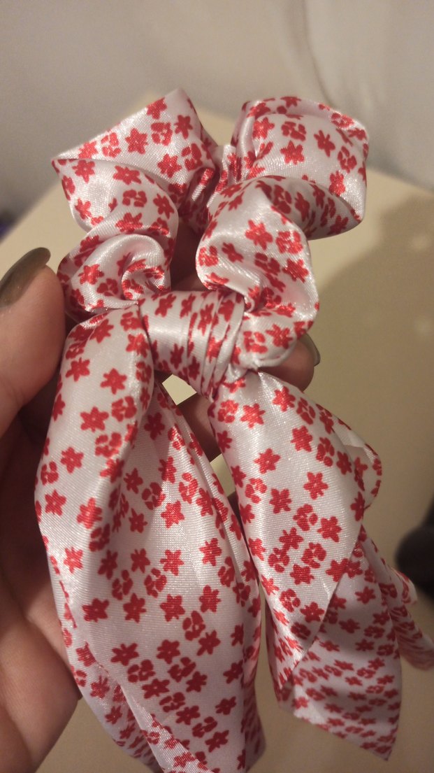 Çiçek Desenli Bohem Saç Fularlı Saten toka - Görsel 2