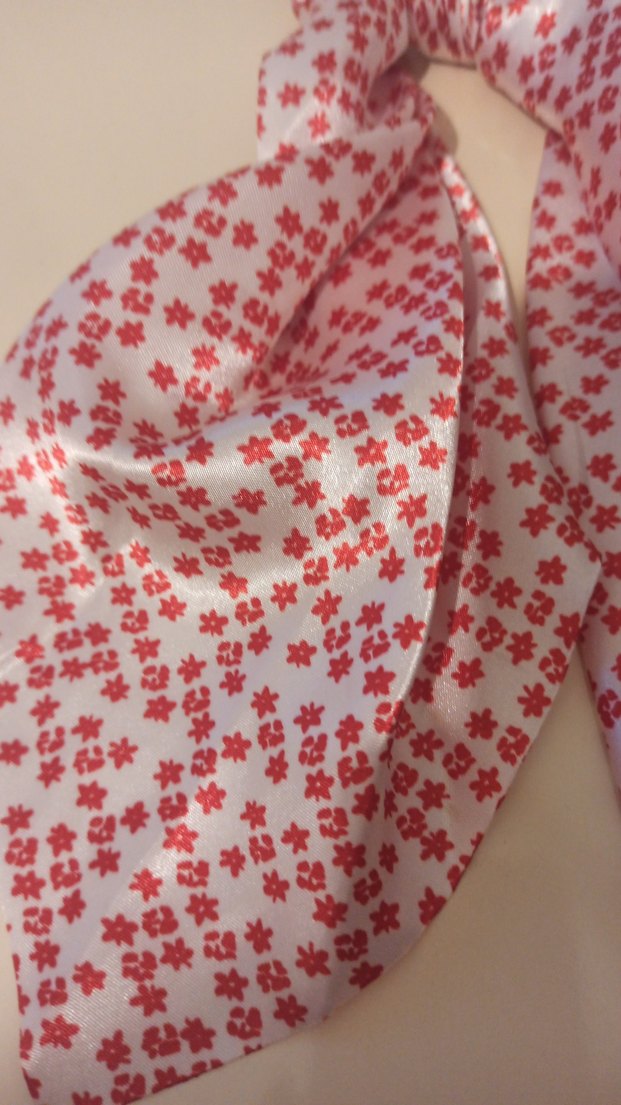 Çiçek Desenli Bohem Saç Fularlı Saten toka - Görsel 3