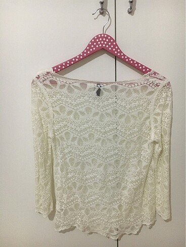 H&M Hm marka krem rengi bluz