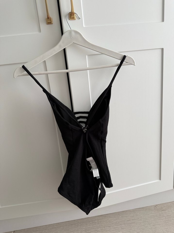 Siyah Strappy Kadın Mayo - Görsel 2