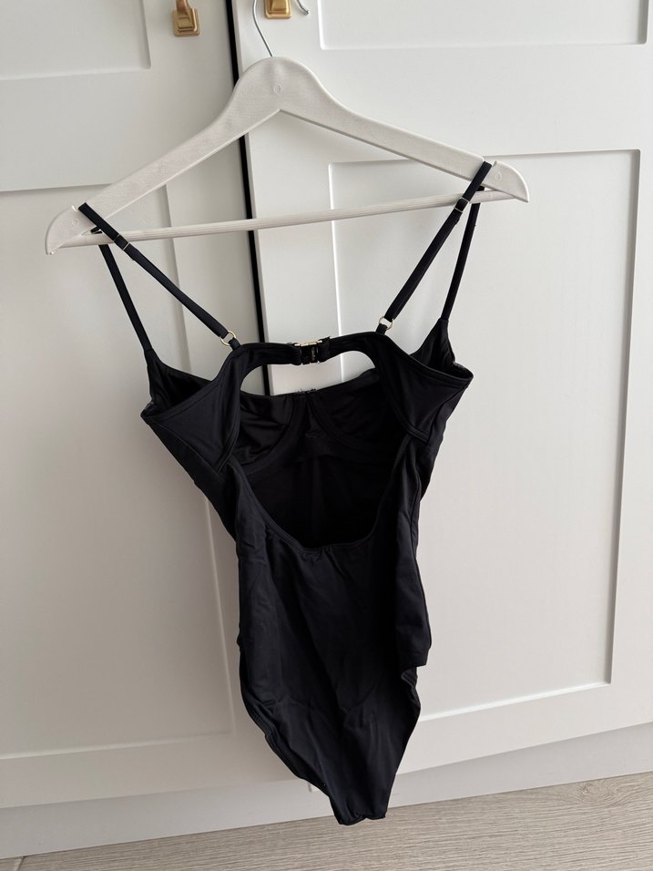 Tokalı Siyah Gotik Kadın Mayo - Görsel 2