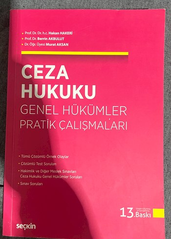 Ceza Hukuku Genel Hükümler Pratik Çalışmaları Kitabı