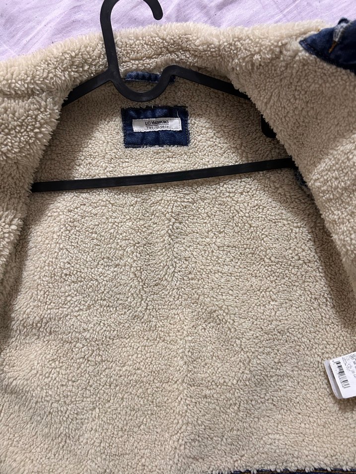 Erkek çocuk kürklü kot ceket - Görsel 2