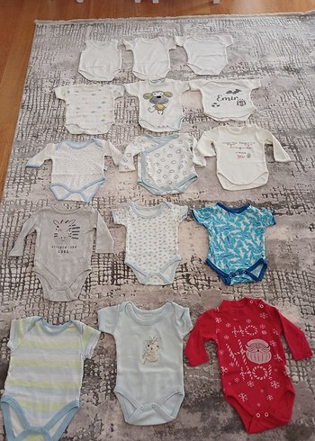 Gri Pamuklu Bebek Çıtçıtlı Kısa Kollu Body - Görsel 8