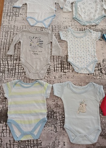 Gri Pamuklu Bebek Çıtçıtlı Kısa Kollu Body - Görsel 5