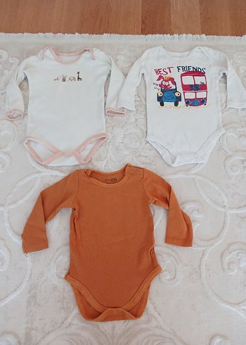 Renkli Baskılı Sarı Bebek Çıtçıtlı Body - Görsel 9