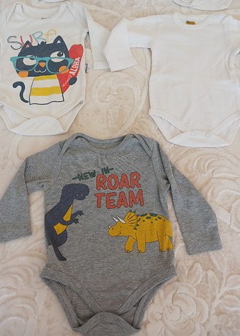 Renkli Baskılı Sarı Bebek Çıtçıtlı Body - Görsel 20