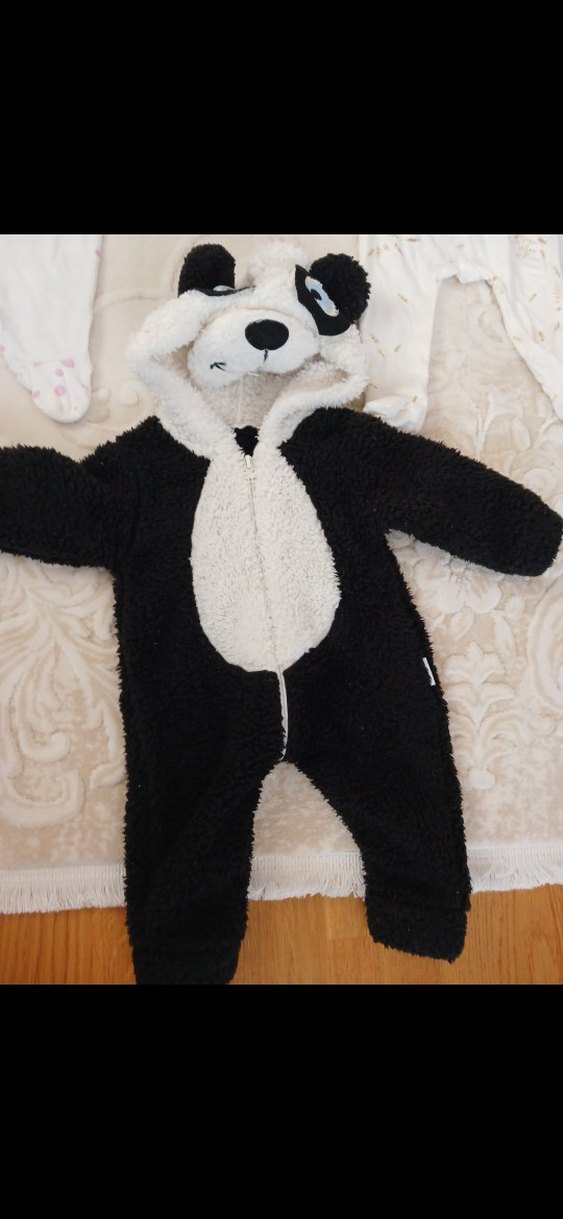 Kürklü Kapüşonlu Bebek Tulumu - Görsel 2