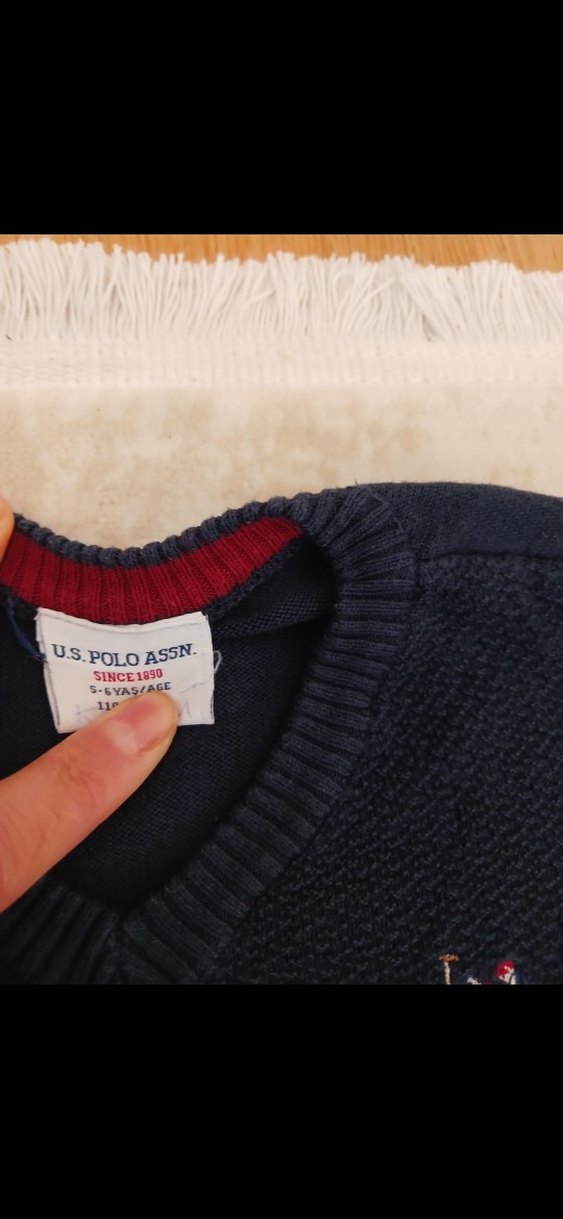 Erkek Çocuk V Yaka Örgü Lacivert Kazak - Görsel 4