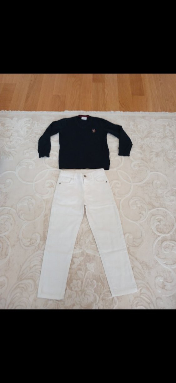 Erkek Çocuk V Yaka Örgü Lacivert Kazak - Görsel 3