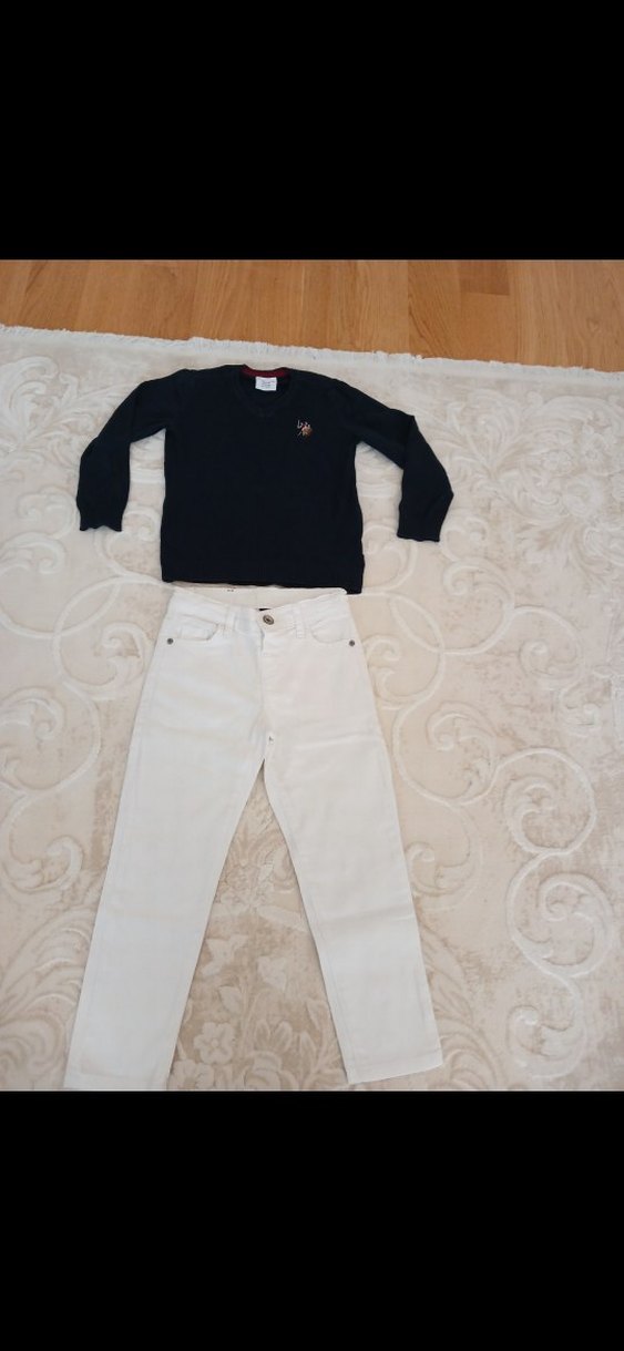 Erkek Çocuk V Yaka Örgü Lacivert Kazak - Görsel 5