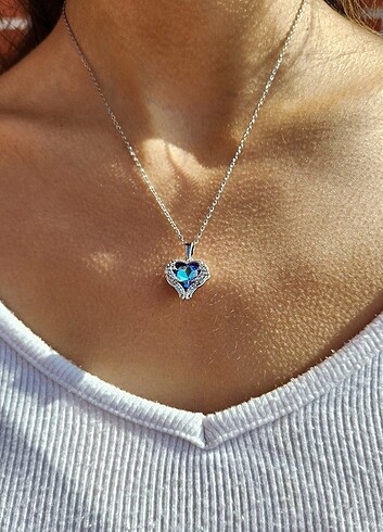 Blue Heart Necklace 