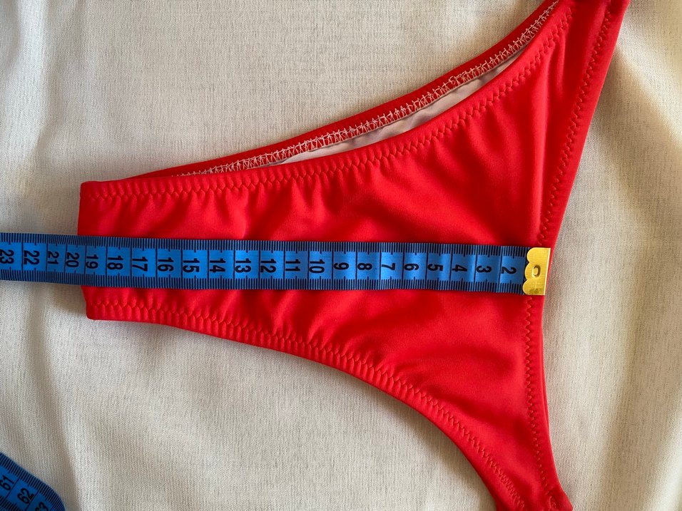 Kırmızı Parlak Midi Brazilyan kesim kadın bikini altı - Görsel 5