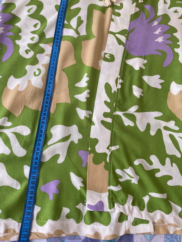 Yeşil Baskılı Midi Bohem Kadın Kimono - Görsel 5