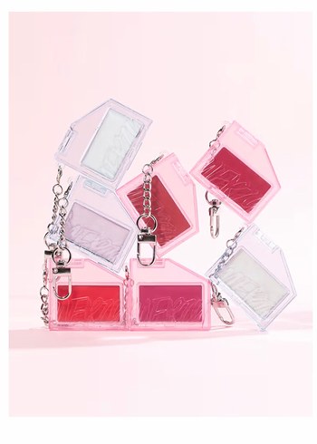 Pembe Işıltılı Allık Anahtarlık