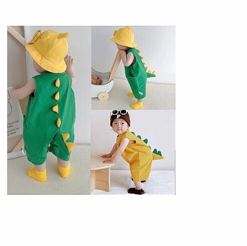 Erkek Bebek Yazlık Dinozor Tulum (4-5 yaş) Dino temalı yazlık tu