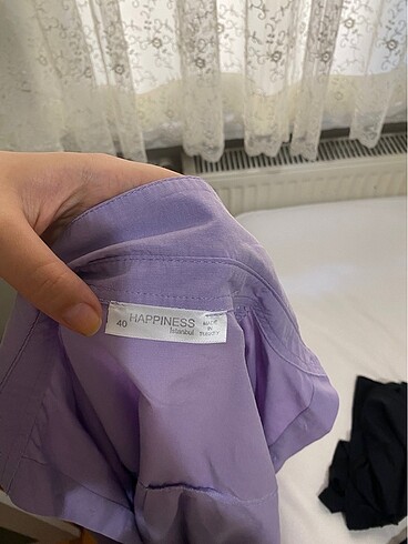 Happiness happines 40 beden mor oversize gomlek